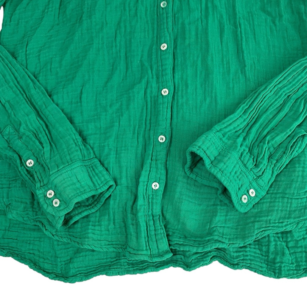XiRENA Chelsea Gauze Scout Button Down Shirt Apple Green Large - Picture 9 of 14
